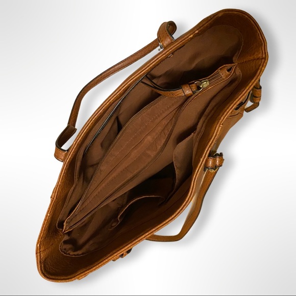 Brown Faux Leather Shoulder Bag - Picture 2 of 2